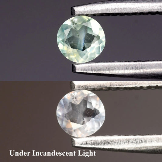 0.14ct ETW Green Alexandrite Gemstone – Round Cut - Russia