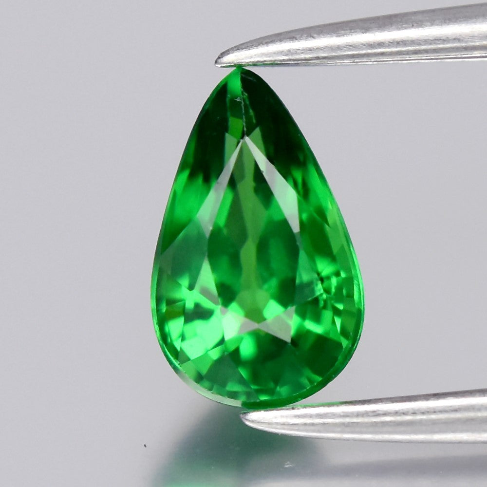 0.47ct ETW Earth-Mined Green Tsavorite Garnet – Pear Cut, Unheated