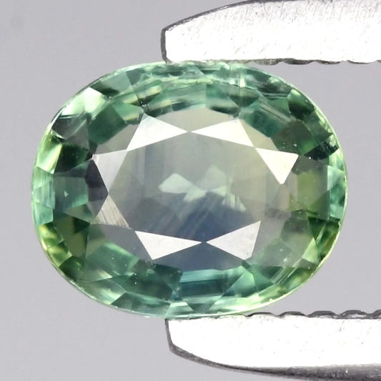 0.49ct ETW Bluish Green Sapphire Gemstone – Oval Cut - Unheated