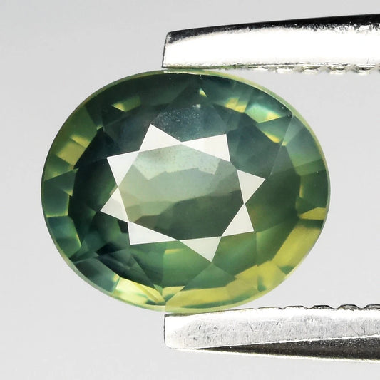 0.58ct ETW Green Sapphire Gemstone – Oval Cut - Unheated