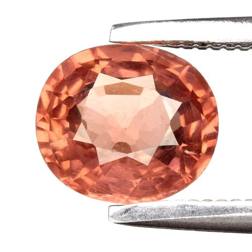 1.09ct ETW Earth-Mined Pinkish Orange Malaya Garnet – Oval Cut, Unheated