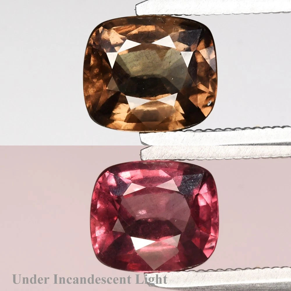 1.36ct ETW Color Change Garnet Gemstone – Cushion Cut