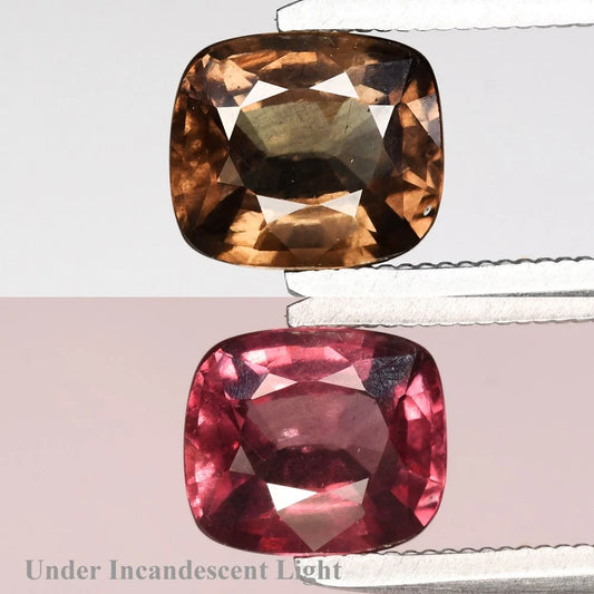 1.36ct ETW Color Change Garnet Gemstone – Cushion Cut