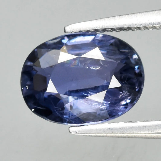 1.42ct ETW Bluish Violet Sapphire Gemstone – Oval Cut - Unheated