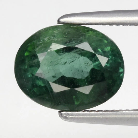 1.94ct ETW Bluish Green Tourmaline Gemstone – Oval Cut