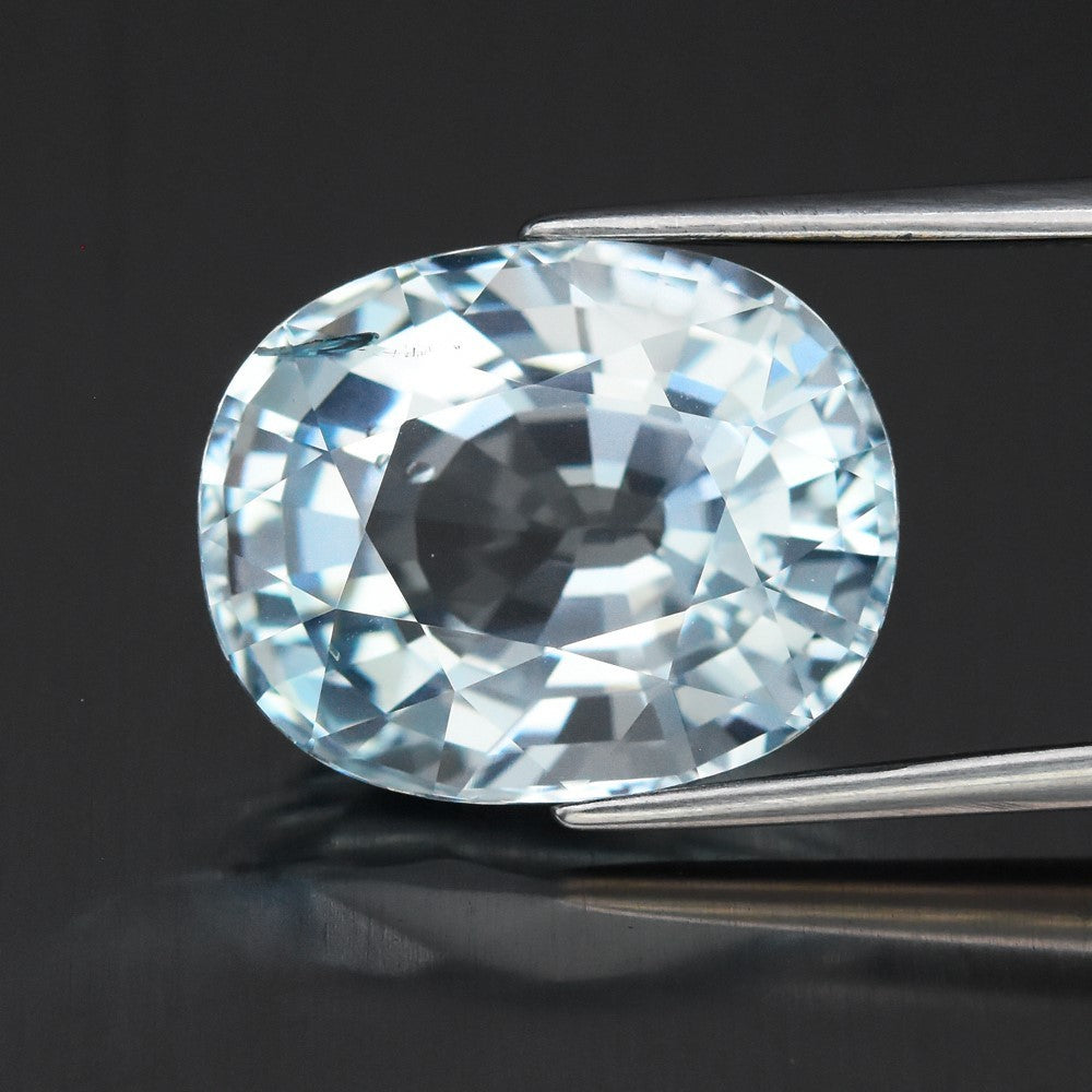 10.72ct ETW Earth-Mined Blue Aquamarine – Cushion Cut, Unheated - DISCOUNTED