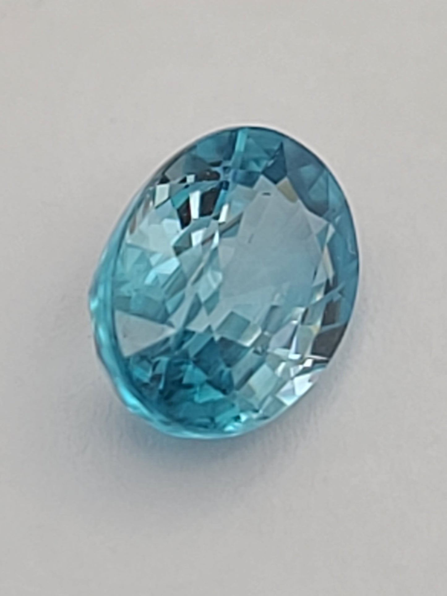 2.83ct ETW Natural Blue Zircon Gemstone – Oval Cut
