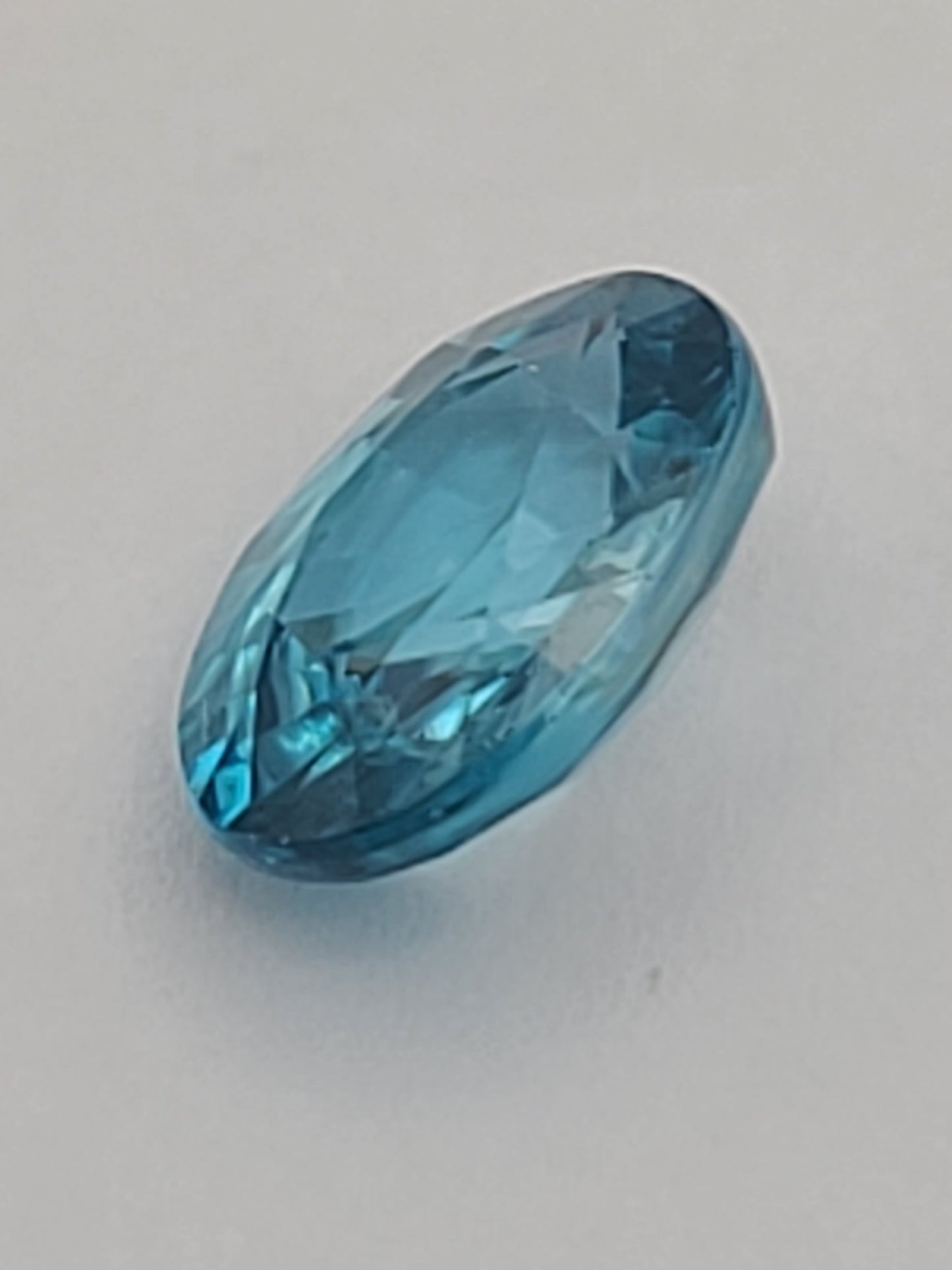 2.83ct ETW Natural Blue Zircon Gemstone – Oval Cut