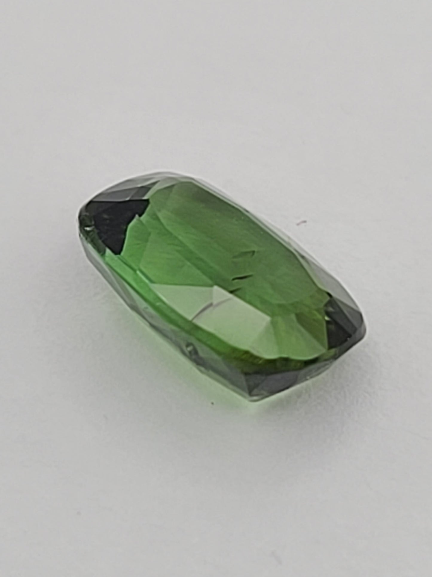3.31ct ETW Natural Green Tourmaline Gemstone – Cushion Cut