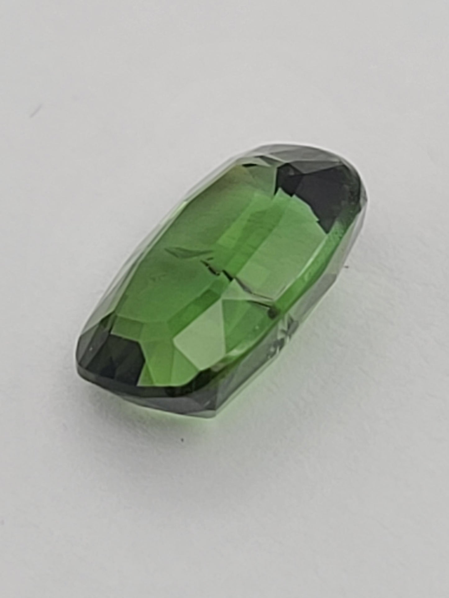 3.31ct ETW Natural Green Tourmaline Gemstone – Cushion Cut