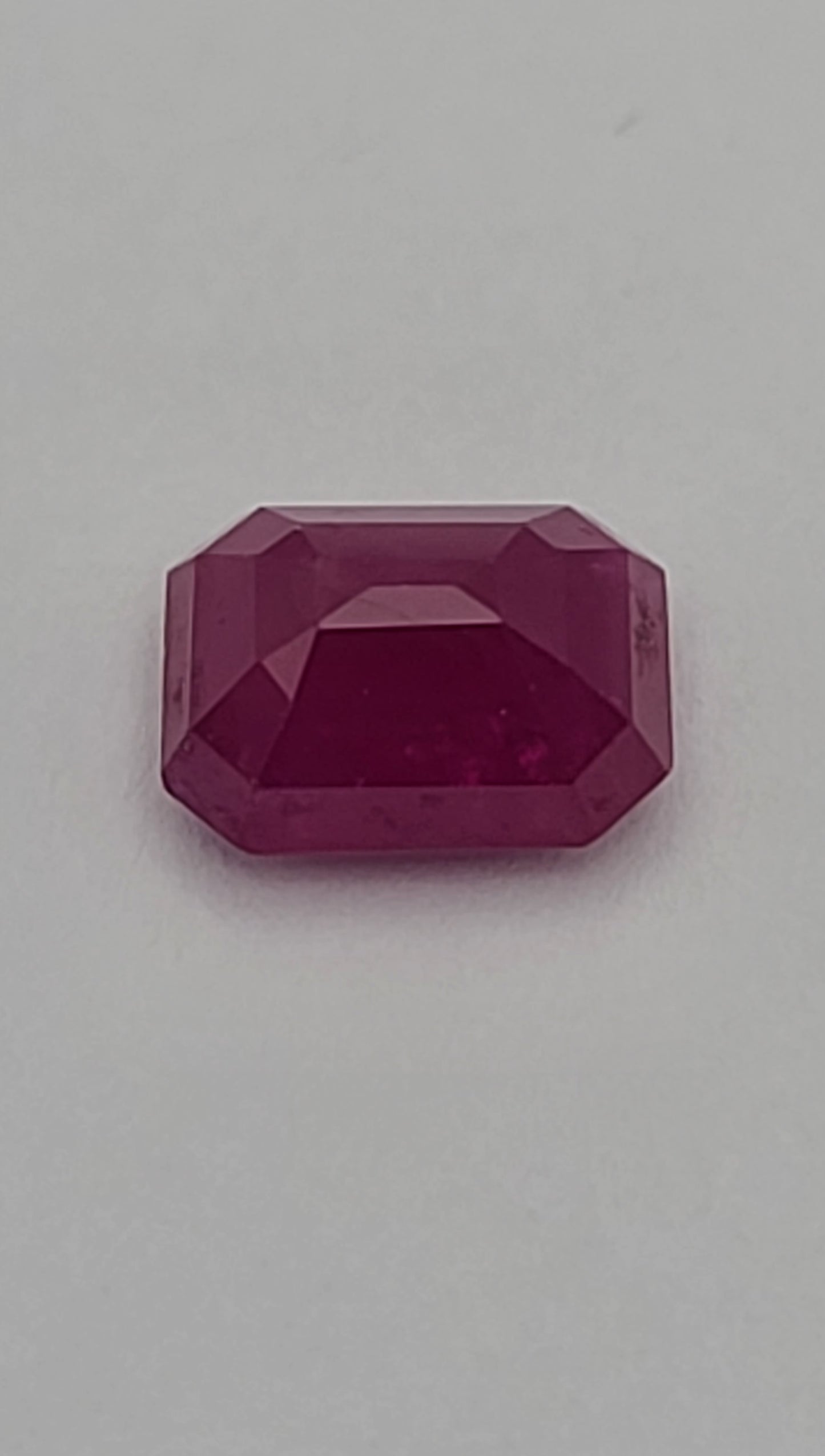2.19ct ETW Ruby Gemstone - Emerald Cut - Heated