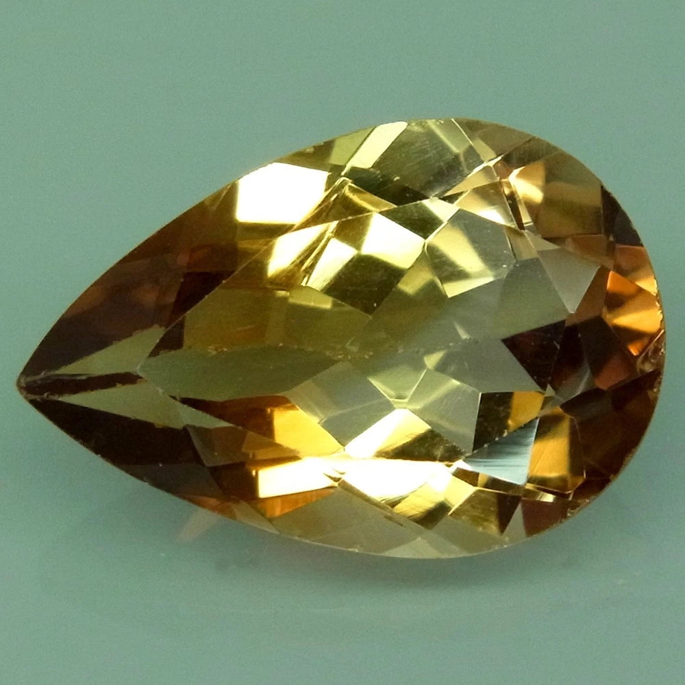 6.25ct ETW Apricot Peach Topaz Gemstone - Pear Cut