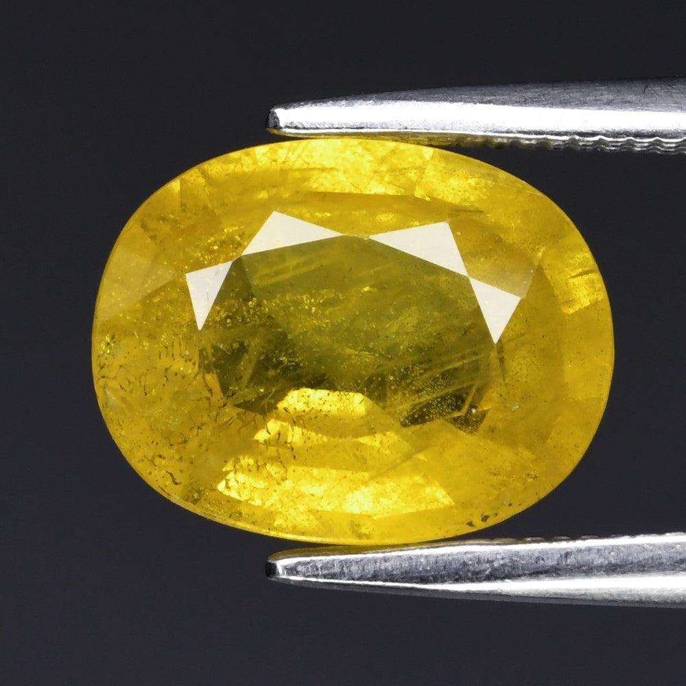 2.62ct ETW Earth-Mined Yellow Sapphire – Oval Cut