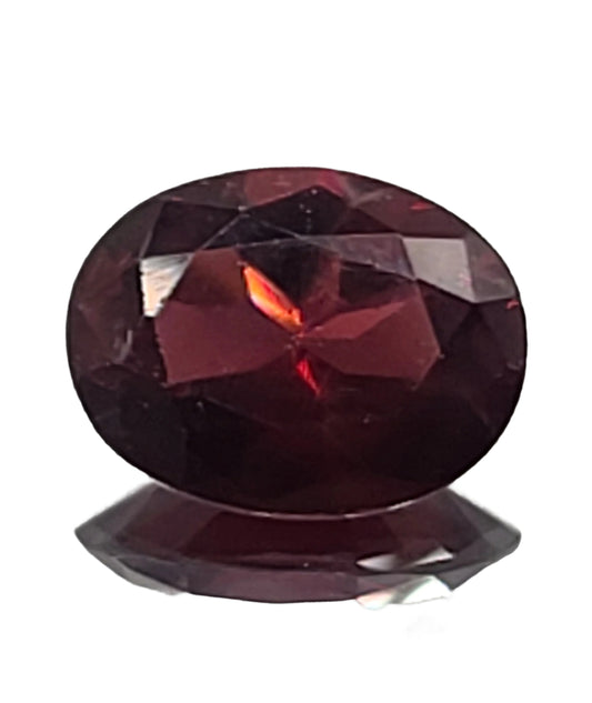 3.7ct Oval Cut Red Garnet - Natural