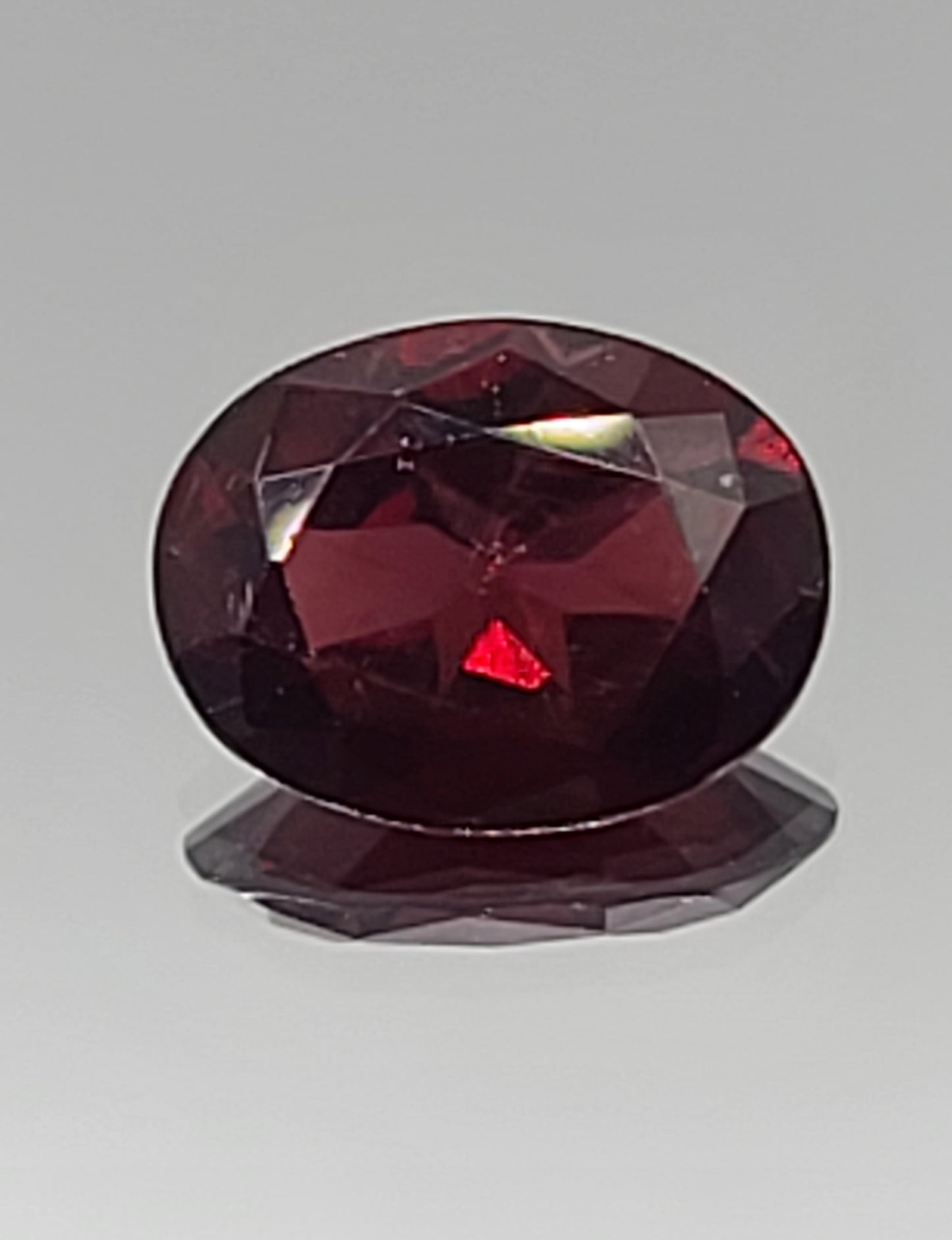 3.7ct Oval Cut Red Garnet - Natural