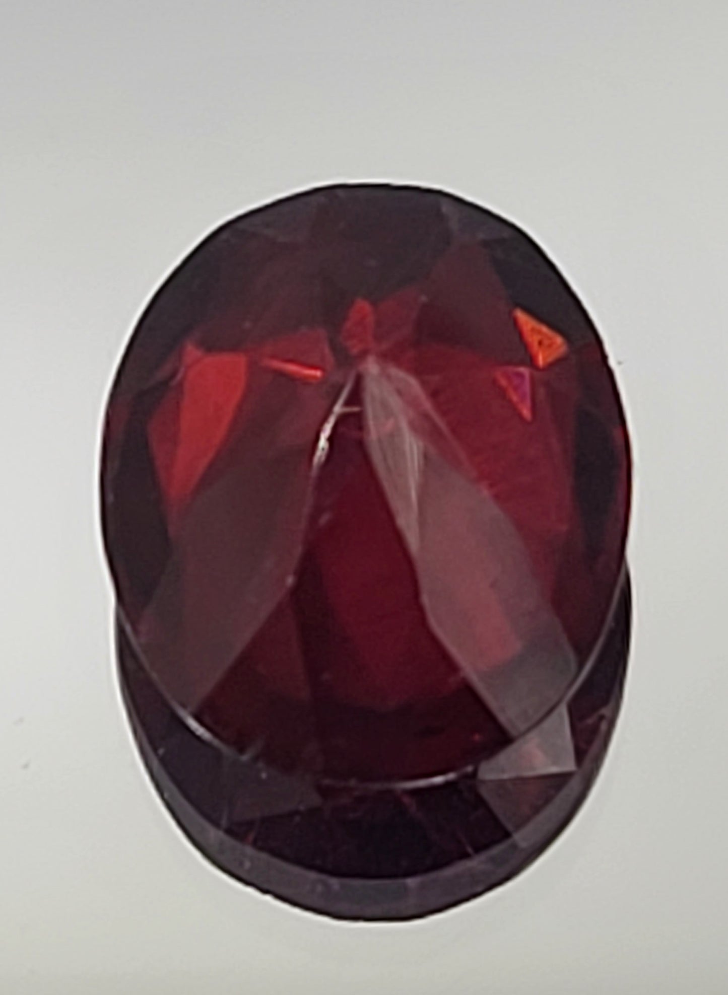 3.7ct Oval Cut Red Garnet - Natural