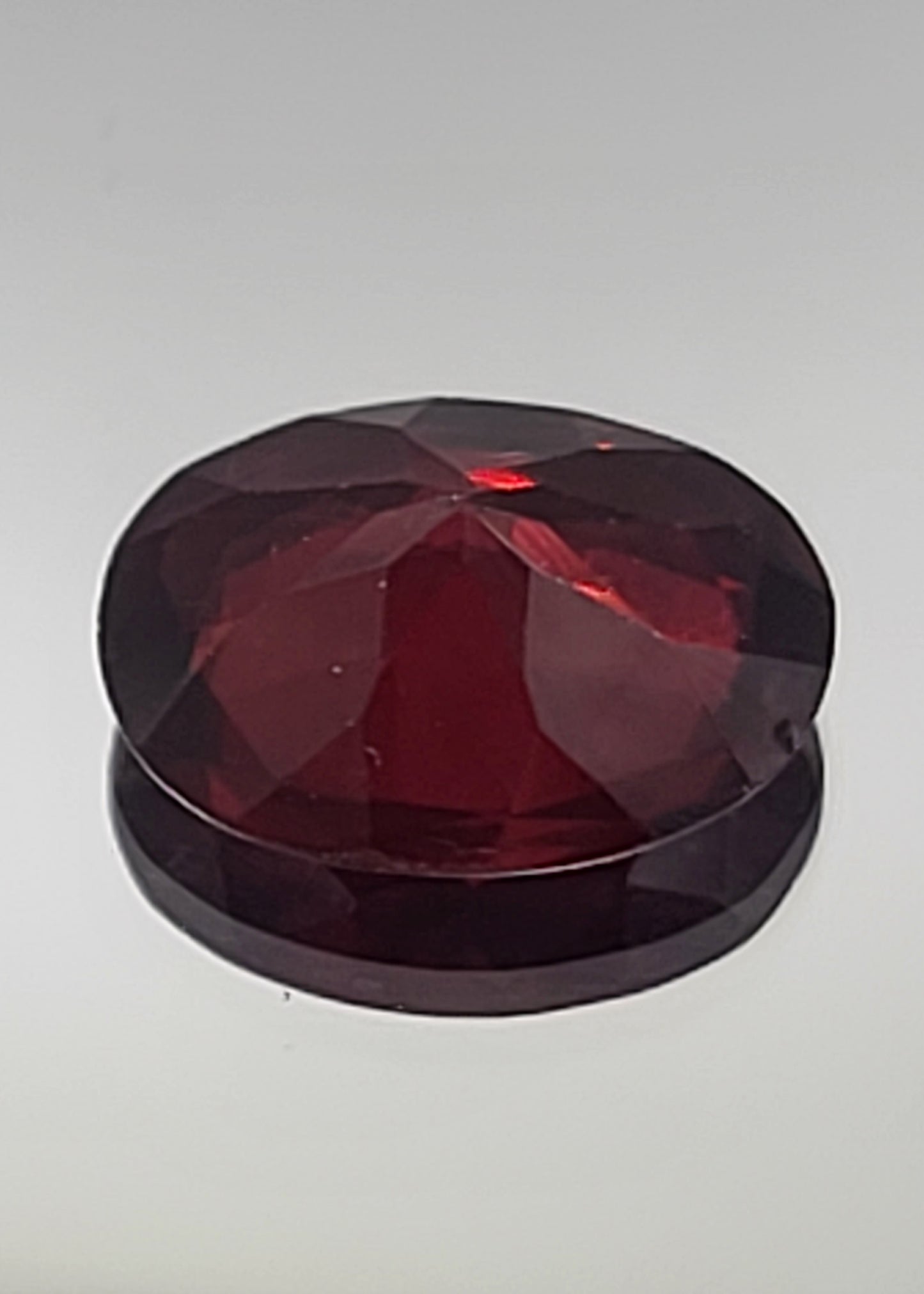 3.7ct Oval Cut Red Garnet - Natural