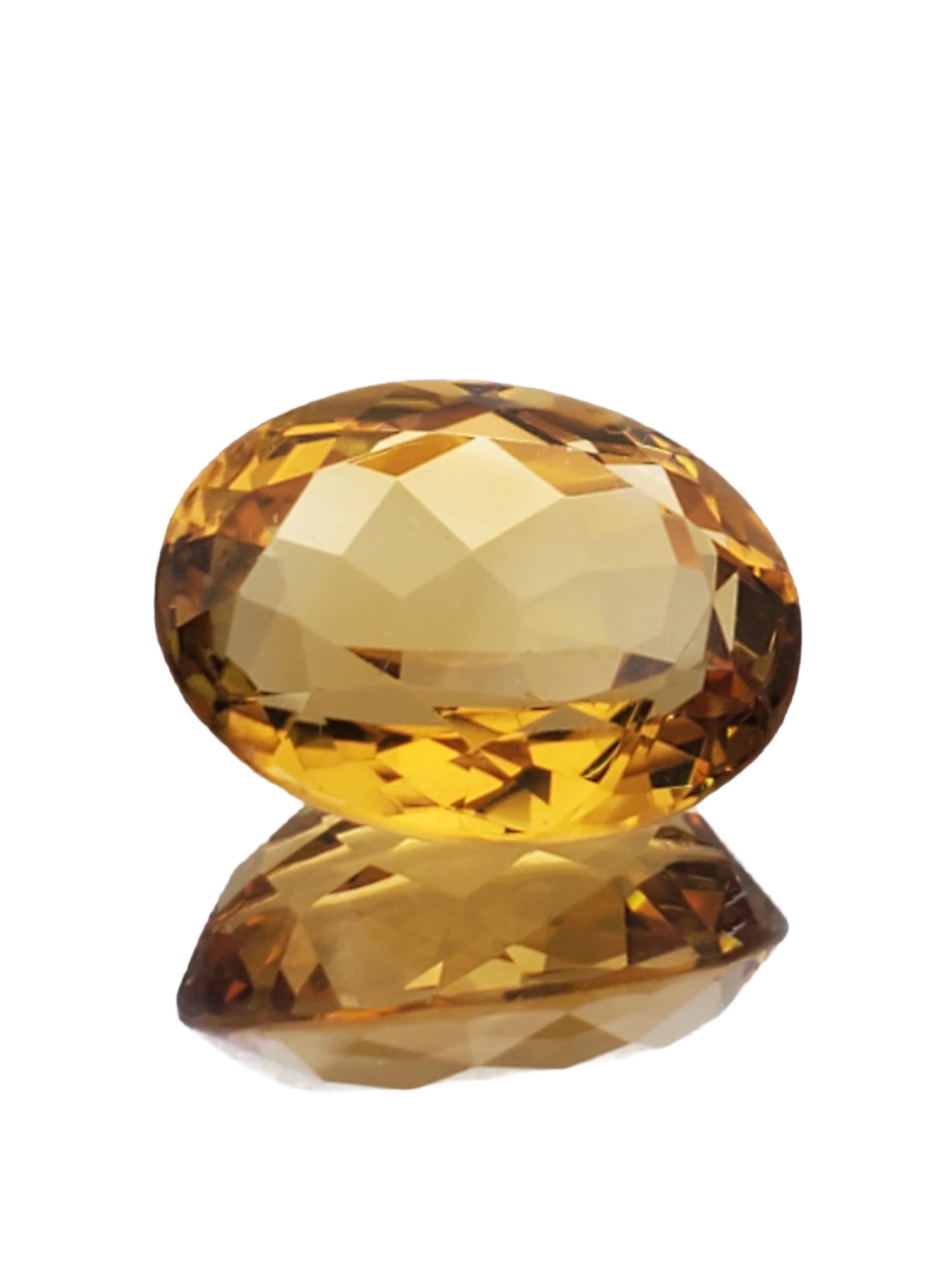 18.68ct ETW Oval Cut Citrine Gemstone - Natural