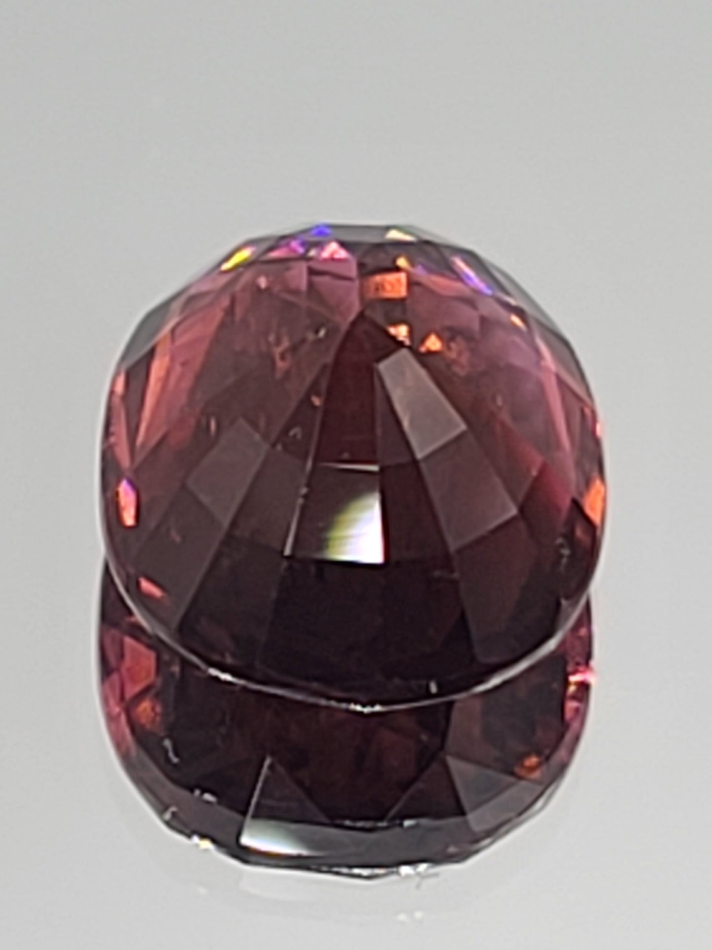 5.45ct Natural Deep Pink Oval Tourmaline - Checkerboard