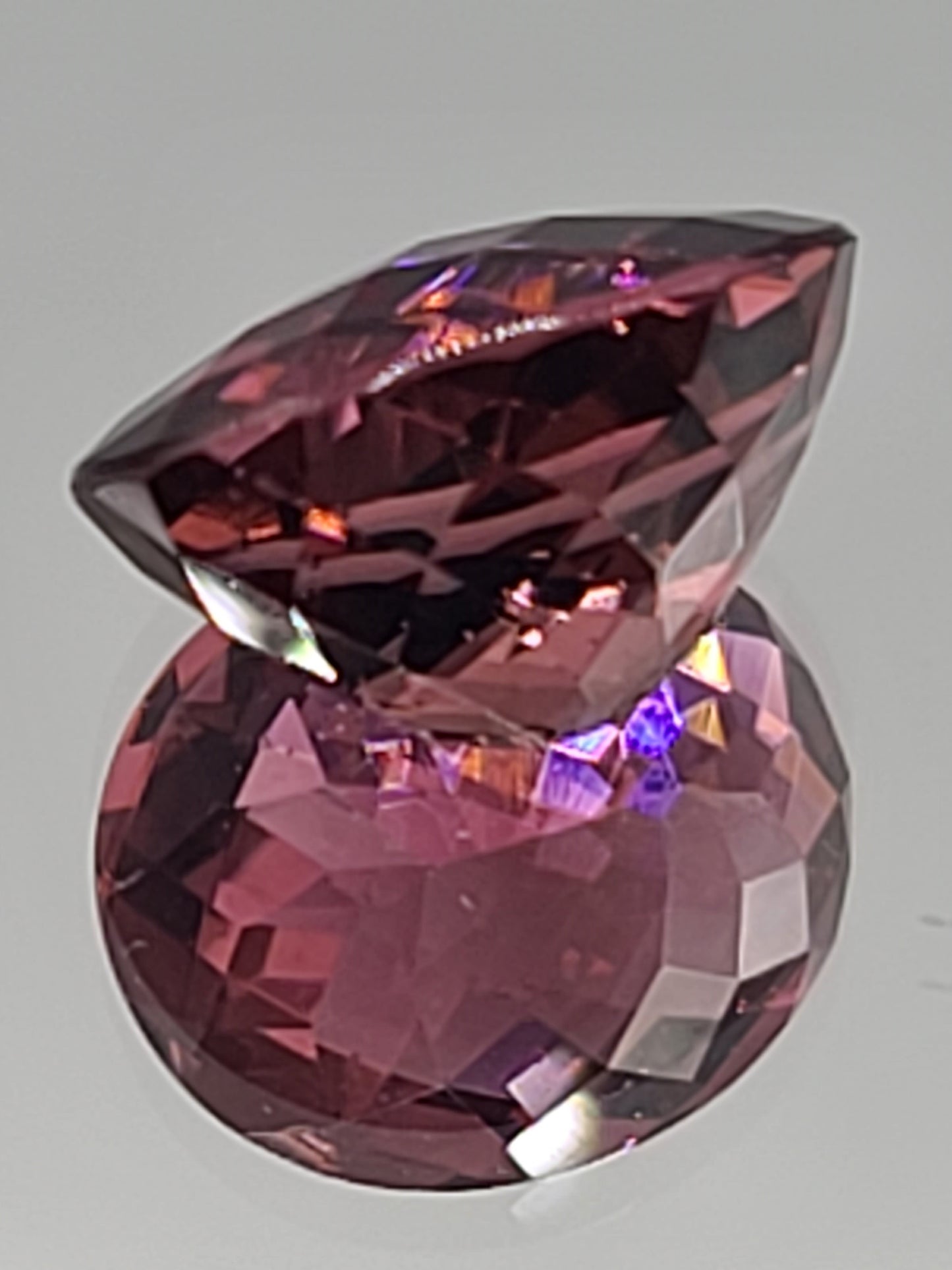 5.45ct Natural Deep Pink Oval Tourmaline - Checkerboard