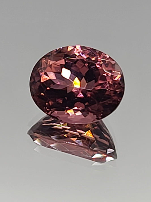 3.97ct Natural Deep Pink Oval Tourmaline - Loose Gemstone
