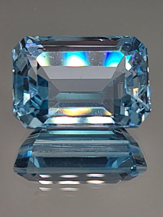 23.3ct ETW Natural Sky Blue Topaz Gemstone - Emerald Cut