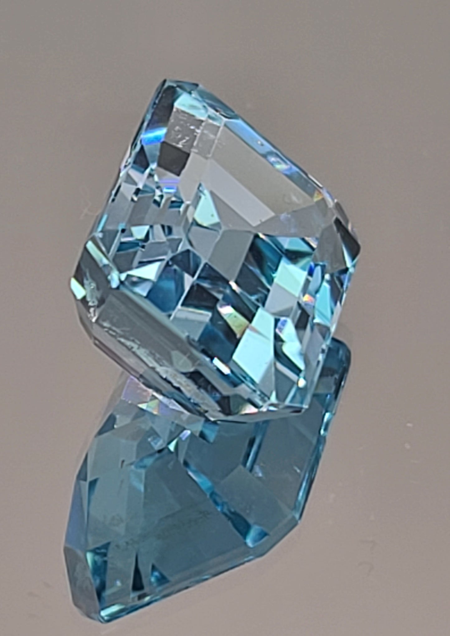 23.3ct ETW Natural Sky Blue Topaz Gemstone - Emerald Cut