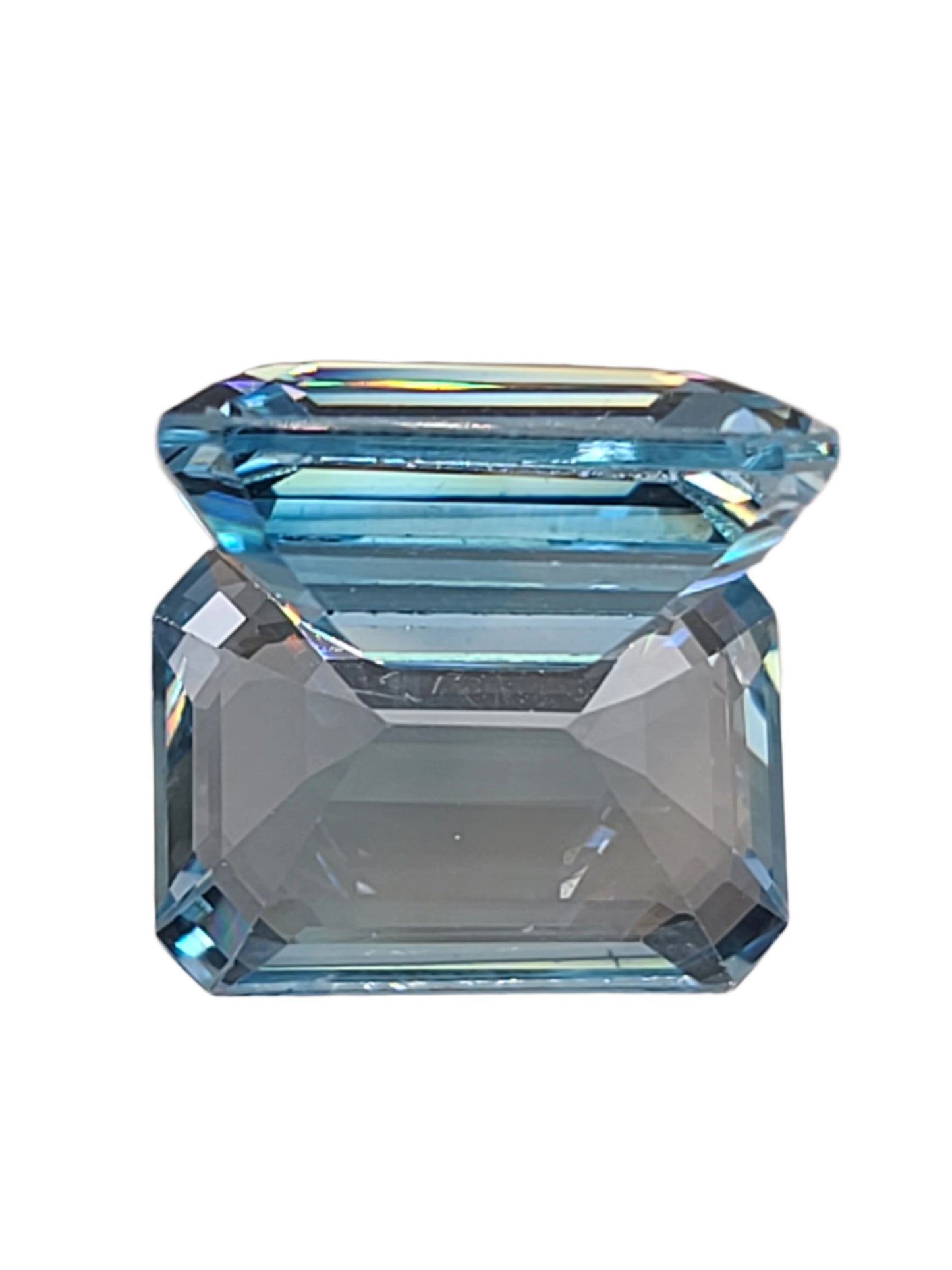 18.46ct ETW Natural Sky Blue Topaz Gemstone - Emerald Cut