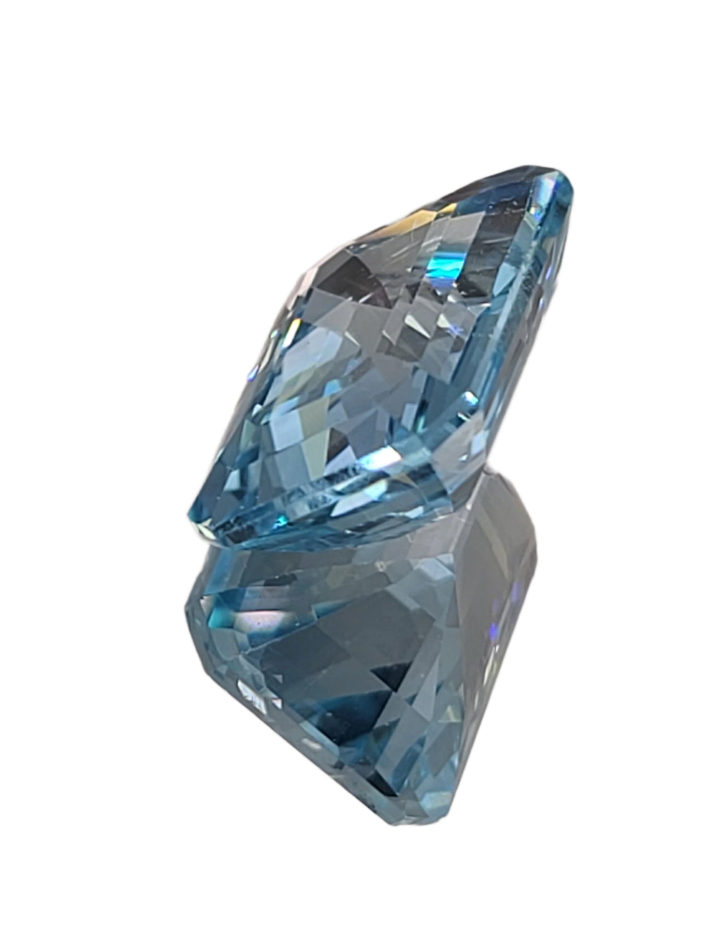 18.46ct ETW Natural Sky Blue Topaz Gemstone - Emerald Cut