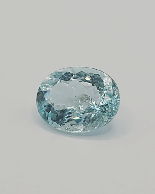 3.36ct ETW Natural Aquamarine Gemstone - Oval Cut