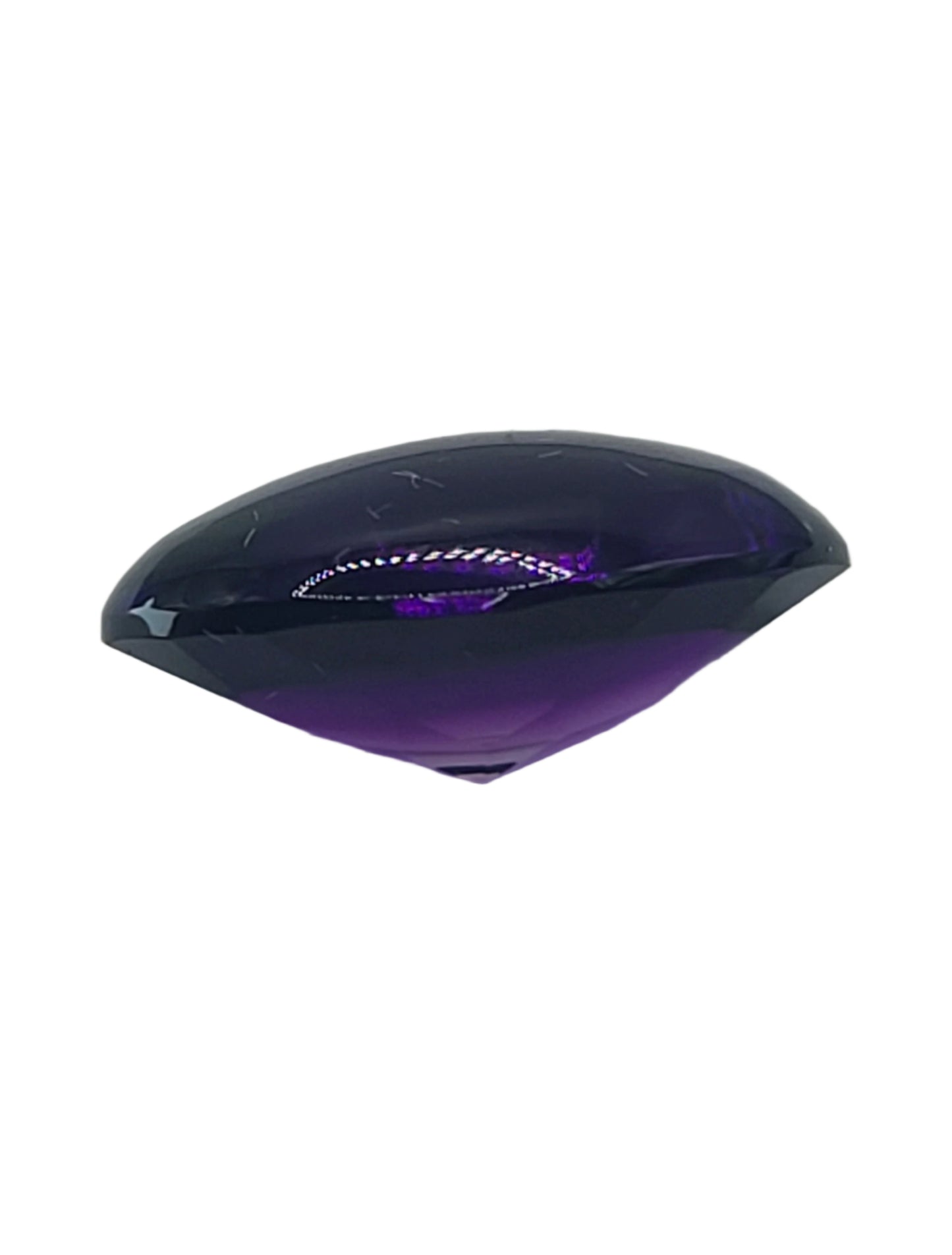 15.13ct ETW Natural Amethyst Gemstone - Oval Cut w/ Cabochon Crown