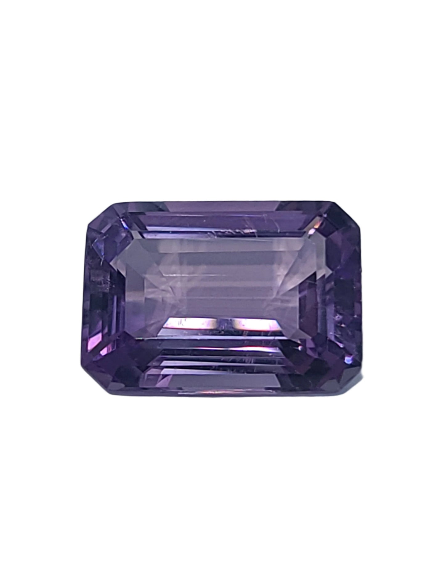 14.5ct ETW Natural Amethyst Gemstone - Emerald Cut