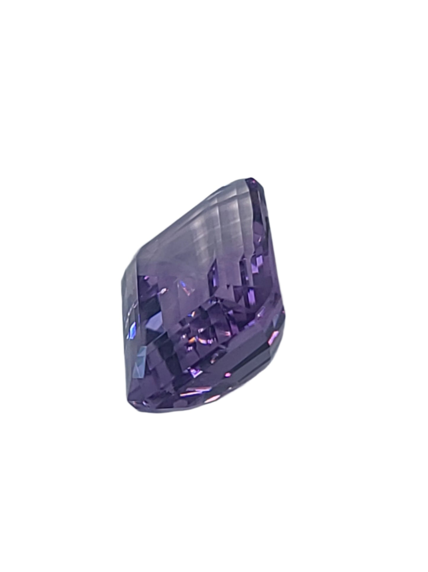 14.5ct ETW Natural Amethyst Gemstone - Emerald Cut