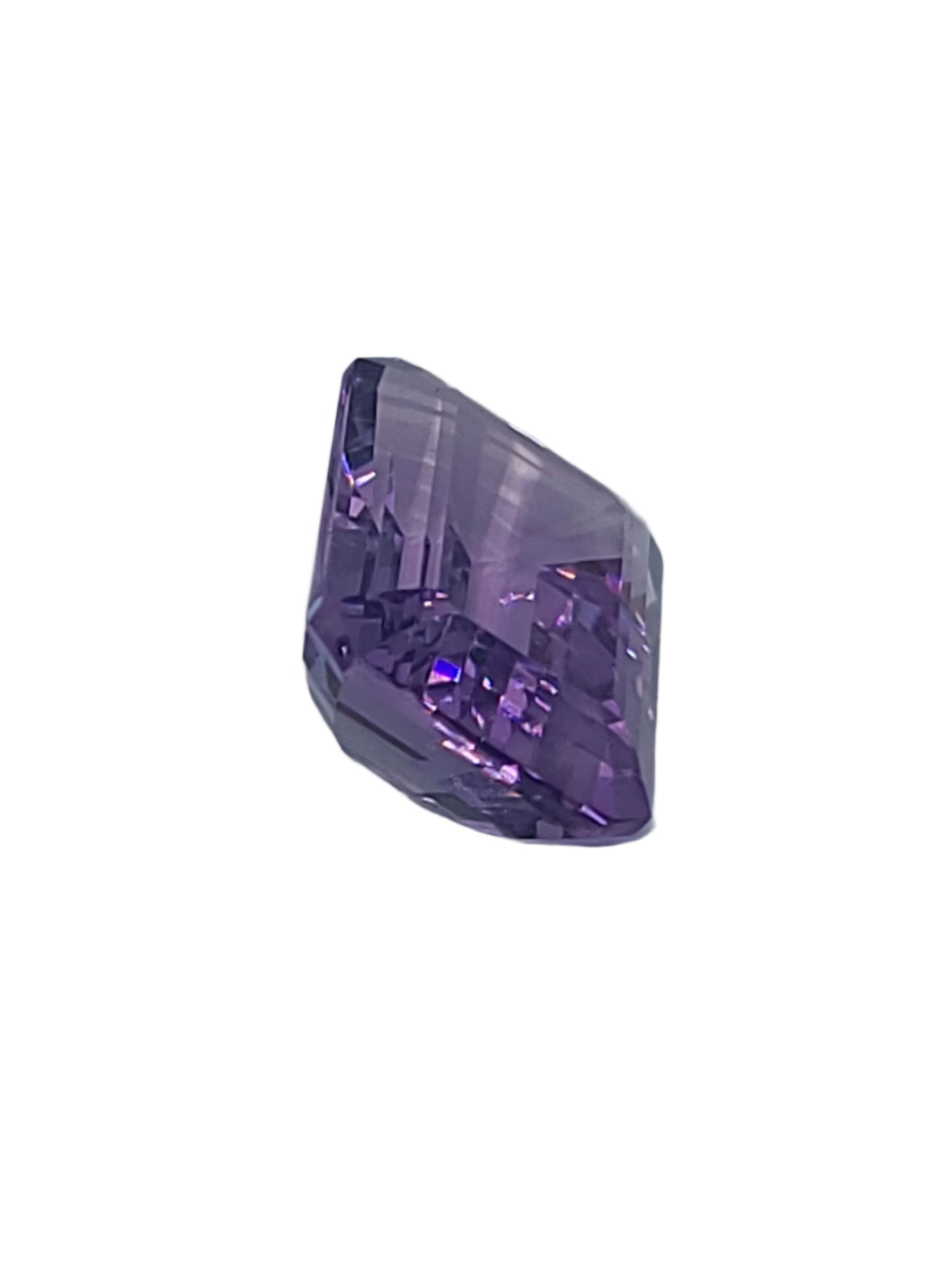 14.5ct ETW Natural Amethyst Gemstone - Emerald Cut