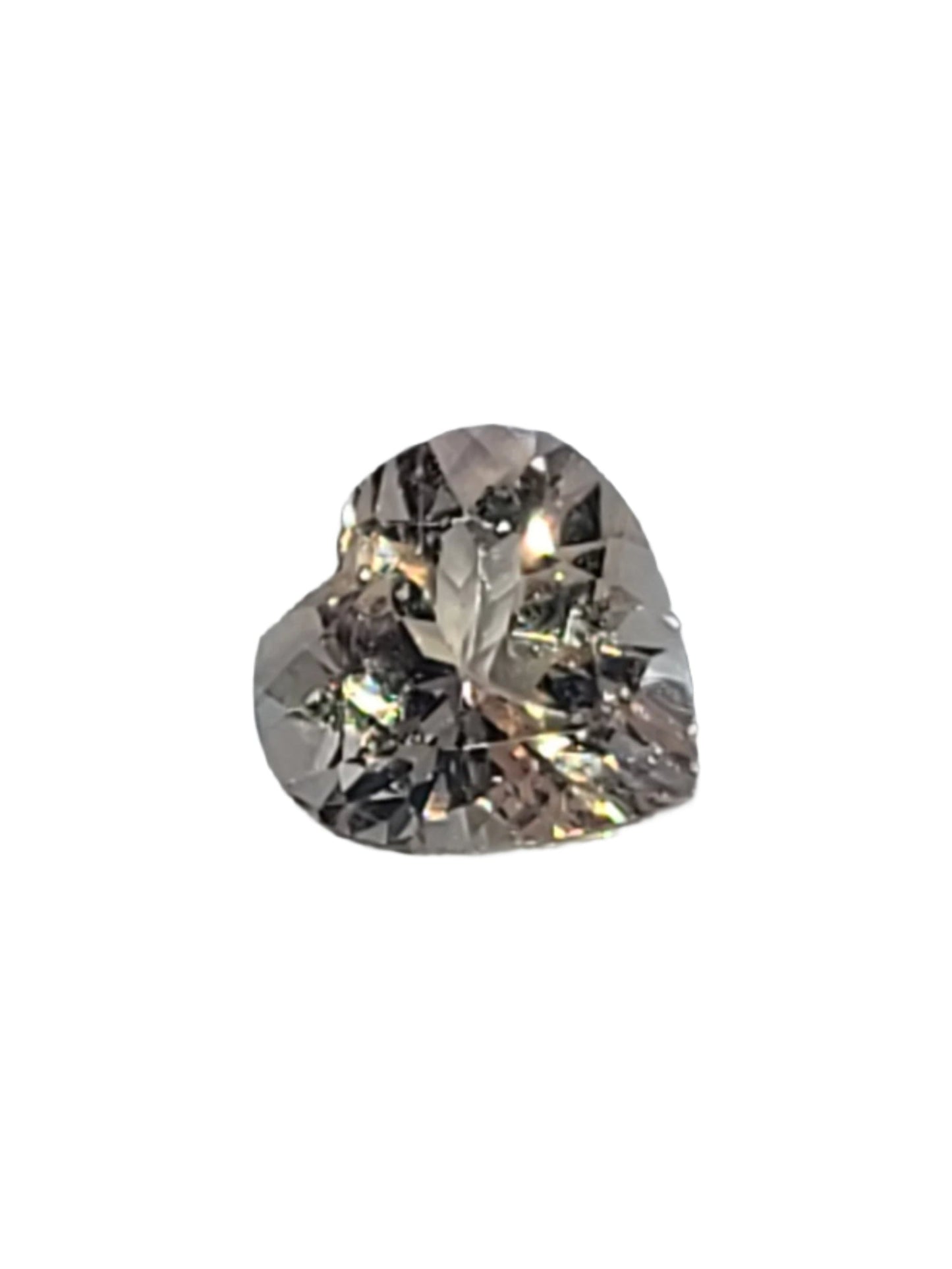 2.47ct ETW Natural Morganite Gemstone - Heart Cut