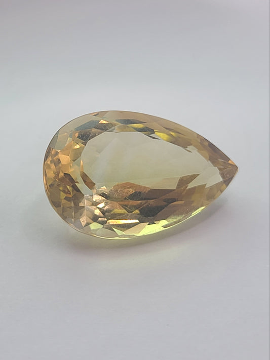27.7ct ETW Natural Citrine Gemstone - Pear Cut