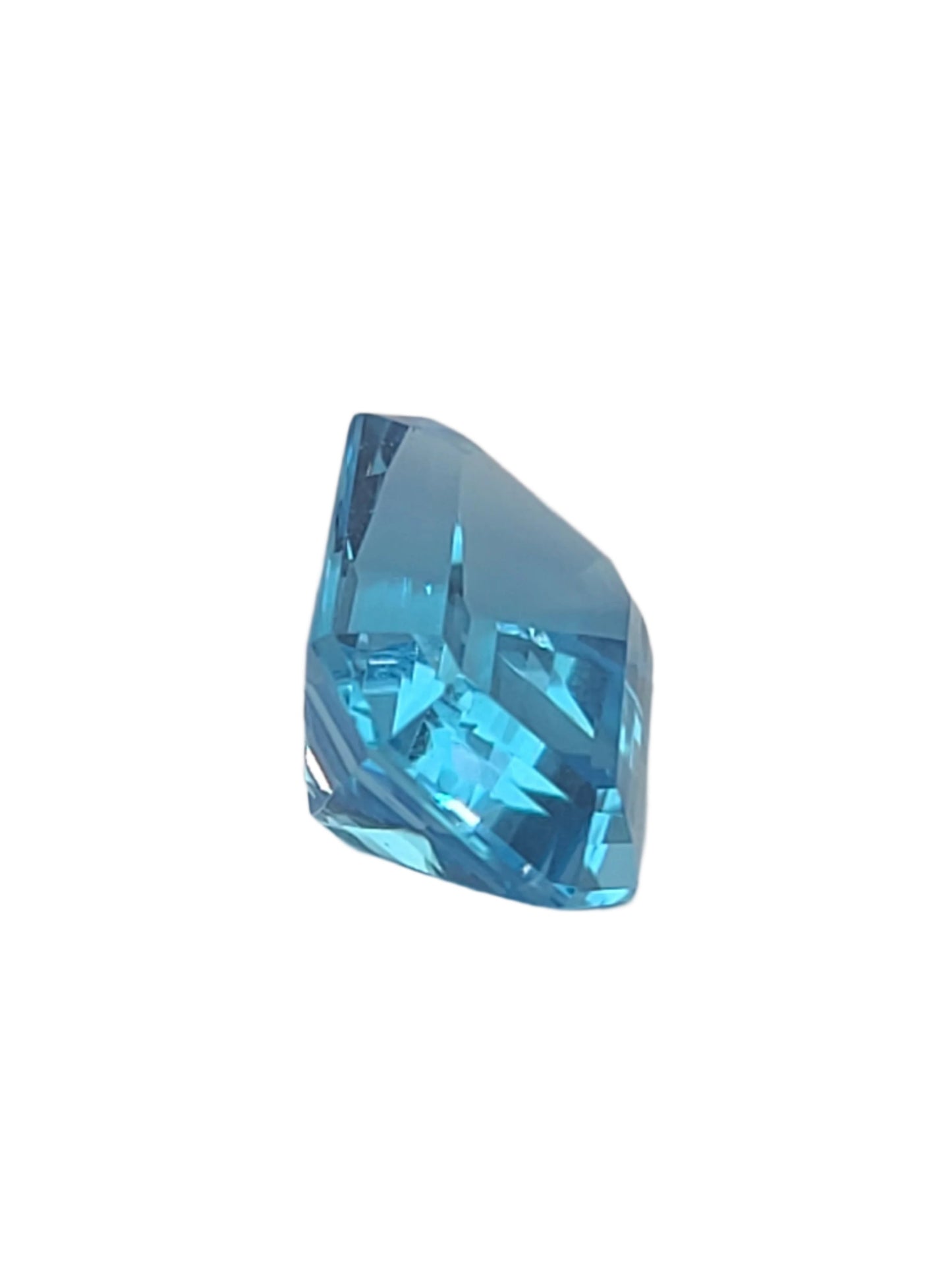 14.0ct ETW Natural Swiss Blue Topaz Gemstone - Emerald Cut