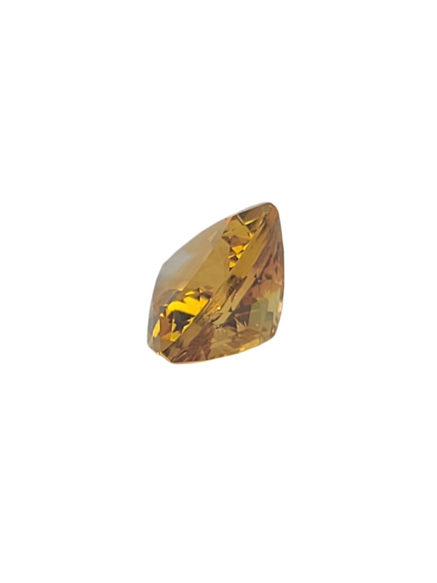 6.55ct ETW Natural Citrine Gemstone - Trillion Cut