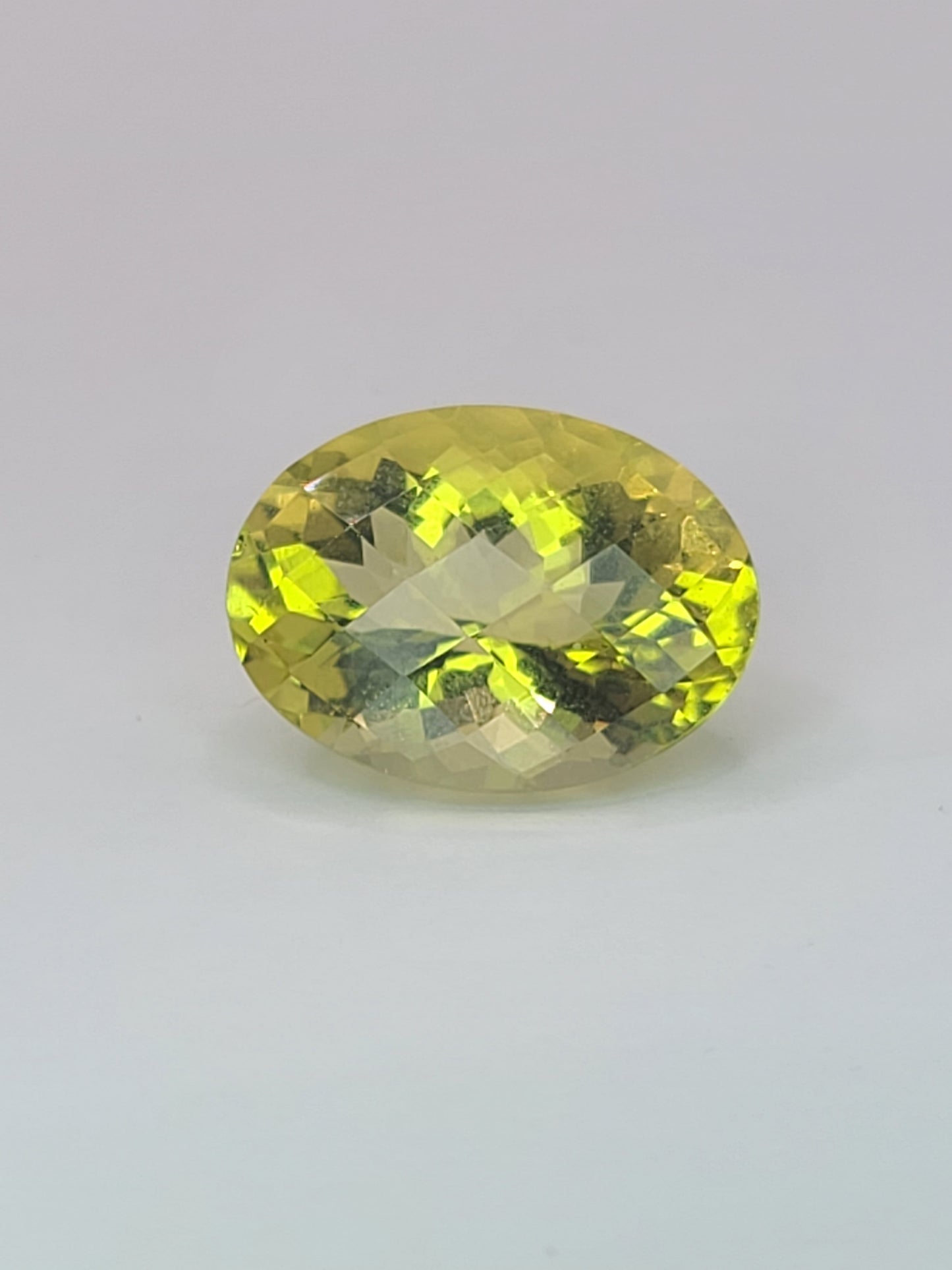 11.7ct ETW Natural Lemon Quartz Gemstone - Oval Cut