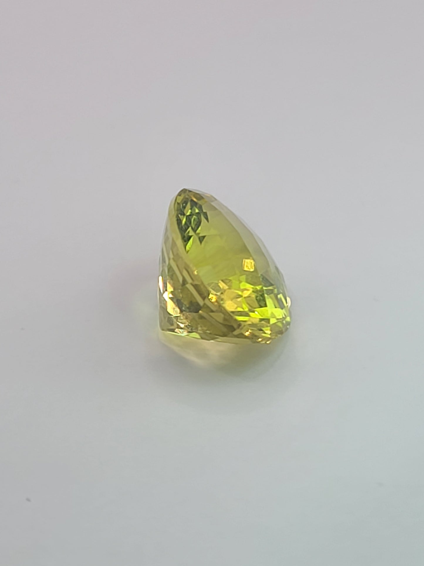 11.7ct ETW Natural Lemon Quartz Gemstone - Oval Cut