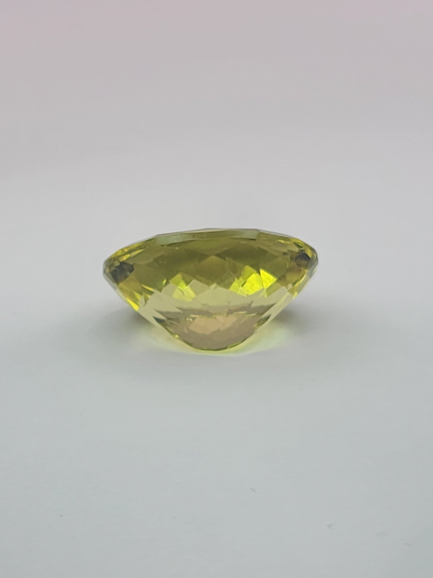 11.7ct ETW Natural Lemon Quartz Gemstone - Oval Cut