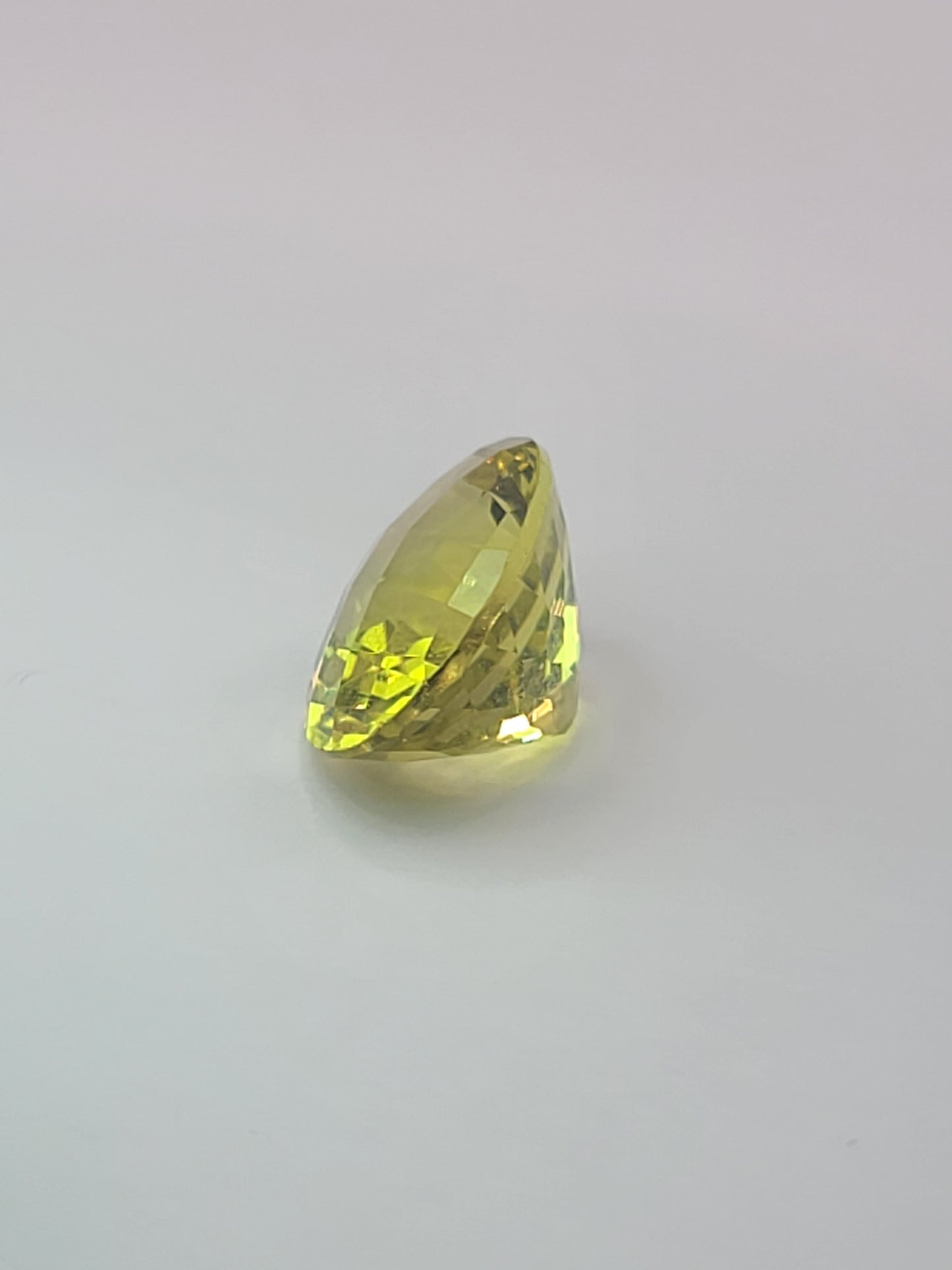 11.7ct ETW Natural Lemon Quartz Gemstone - Oval Cut