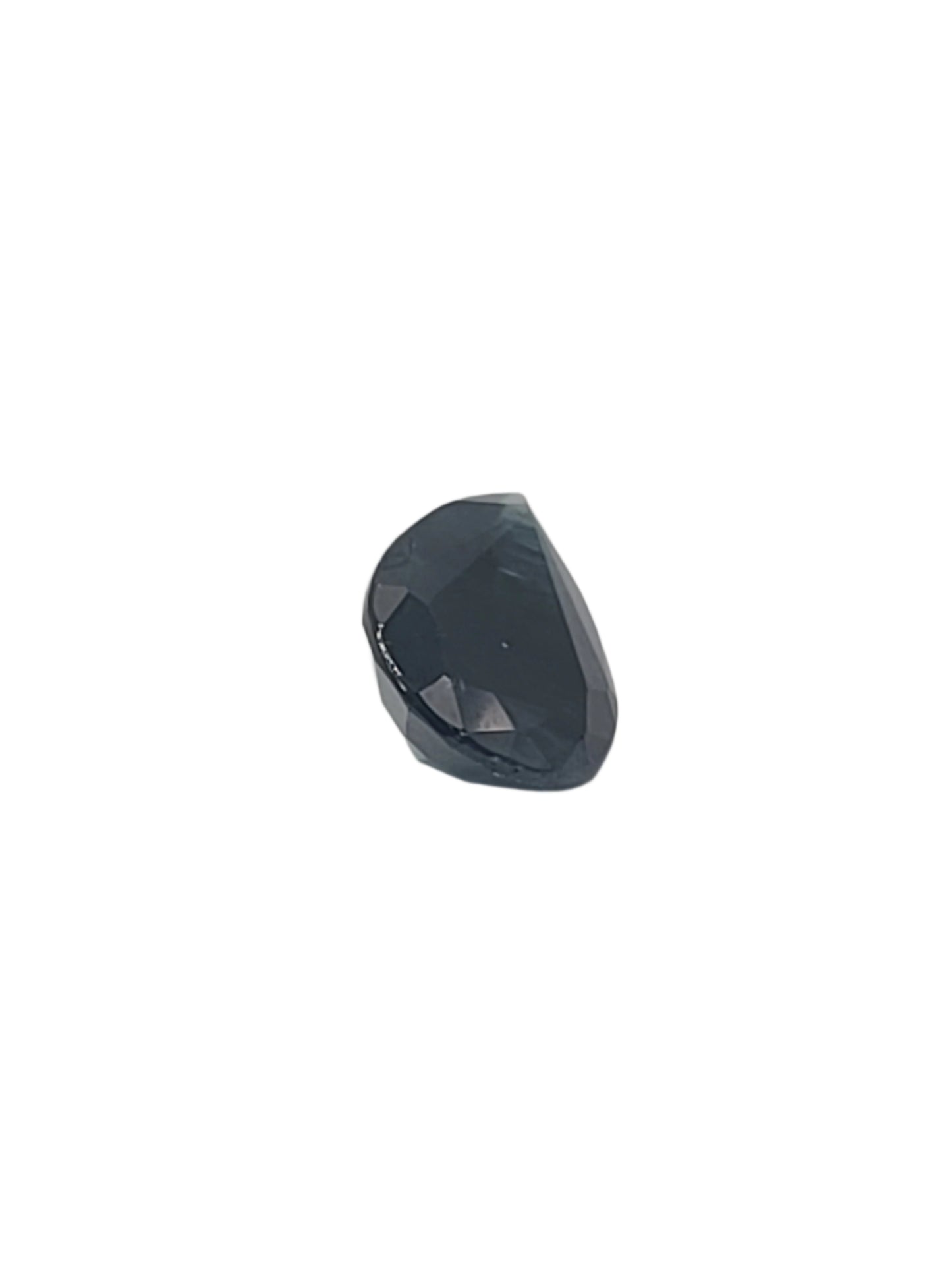 5.1ct ETW Natural Dark Green Sapphire Gemstone - Pear Cut