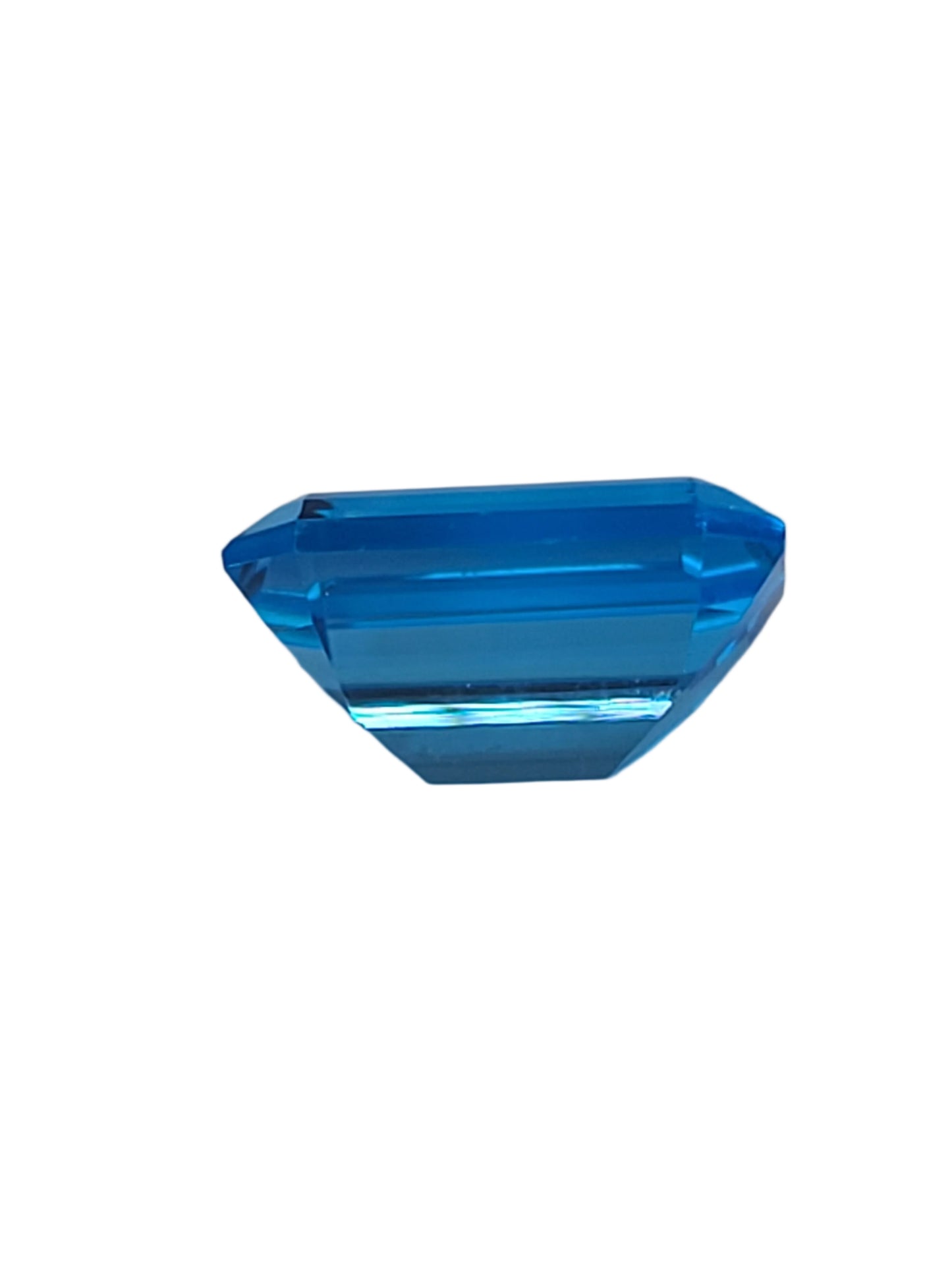 9.26ct ETW Natural Swiss Blue Topaz Gemstone - Emerald Cut