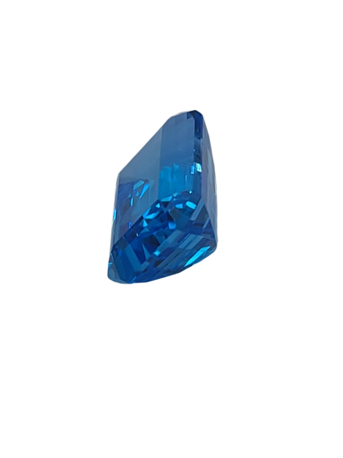 9.26ct ETW Natural Swiss Blue Topaz Gemstone - Emerald Cut