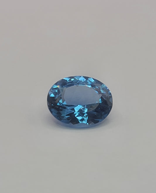 3.64ct ETW Natural London Blue Topaz Gemstone - Oval Cut