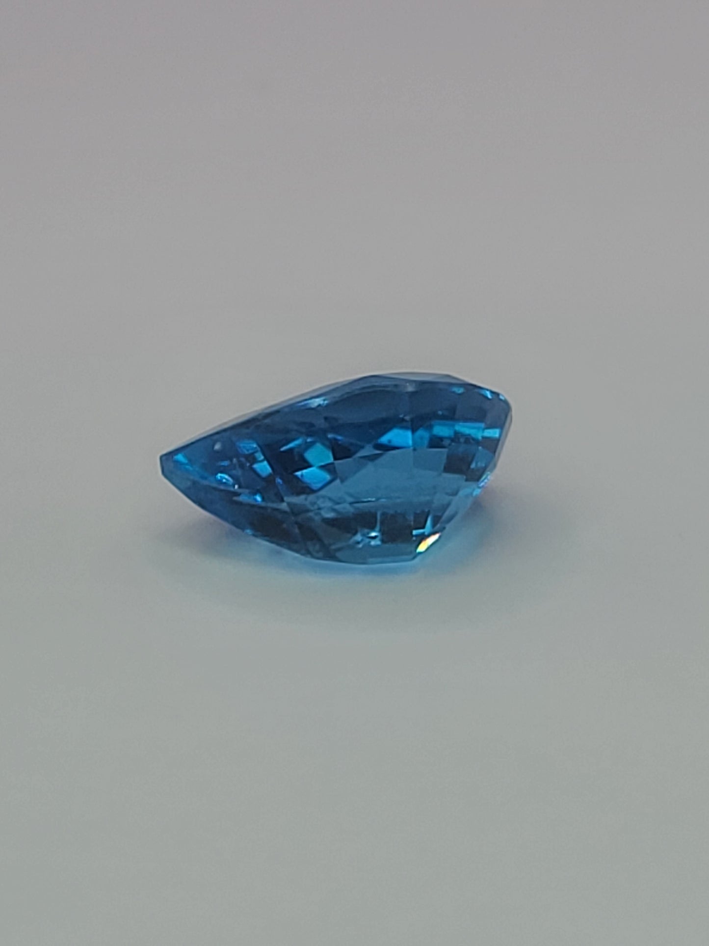 7.76ct ETW Natural Swiss Blue Topaz Gemstone - Pear Cut