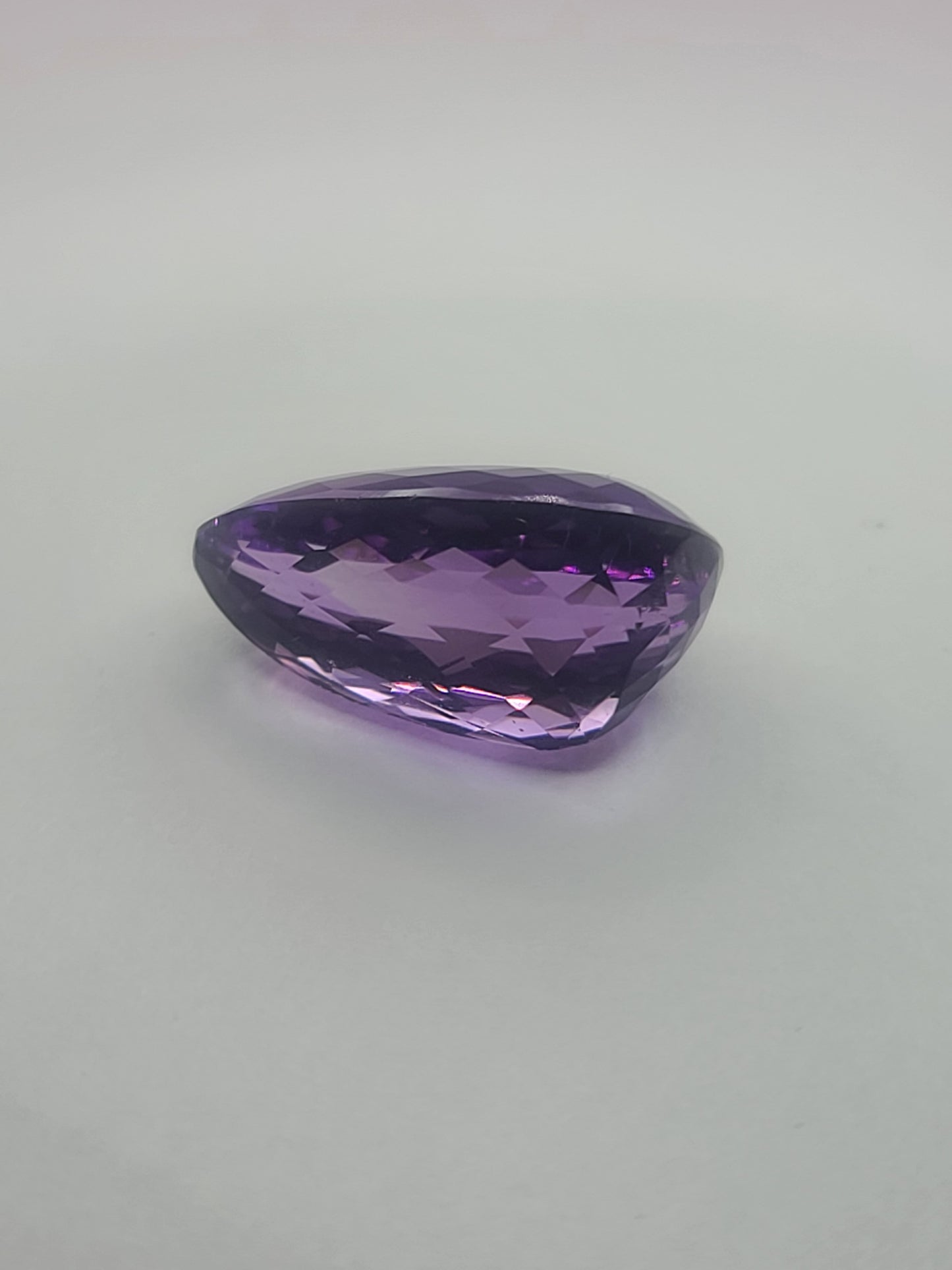 19.32ct ETW Natural Amethyst Gemstone - Pear Cut