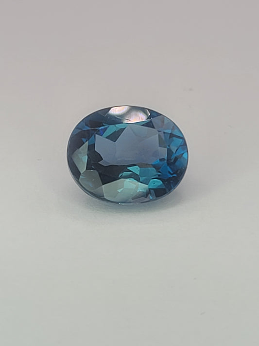6.67ct ETW Natural London Blue Topaz Gemstone - Oval Cut