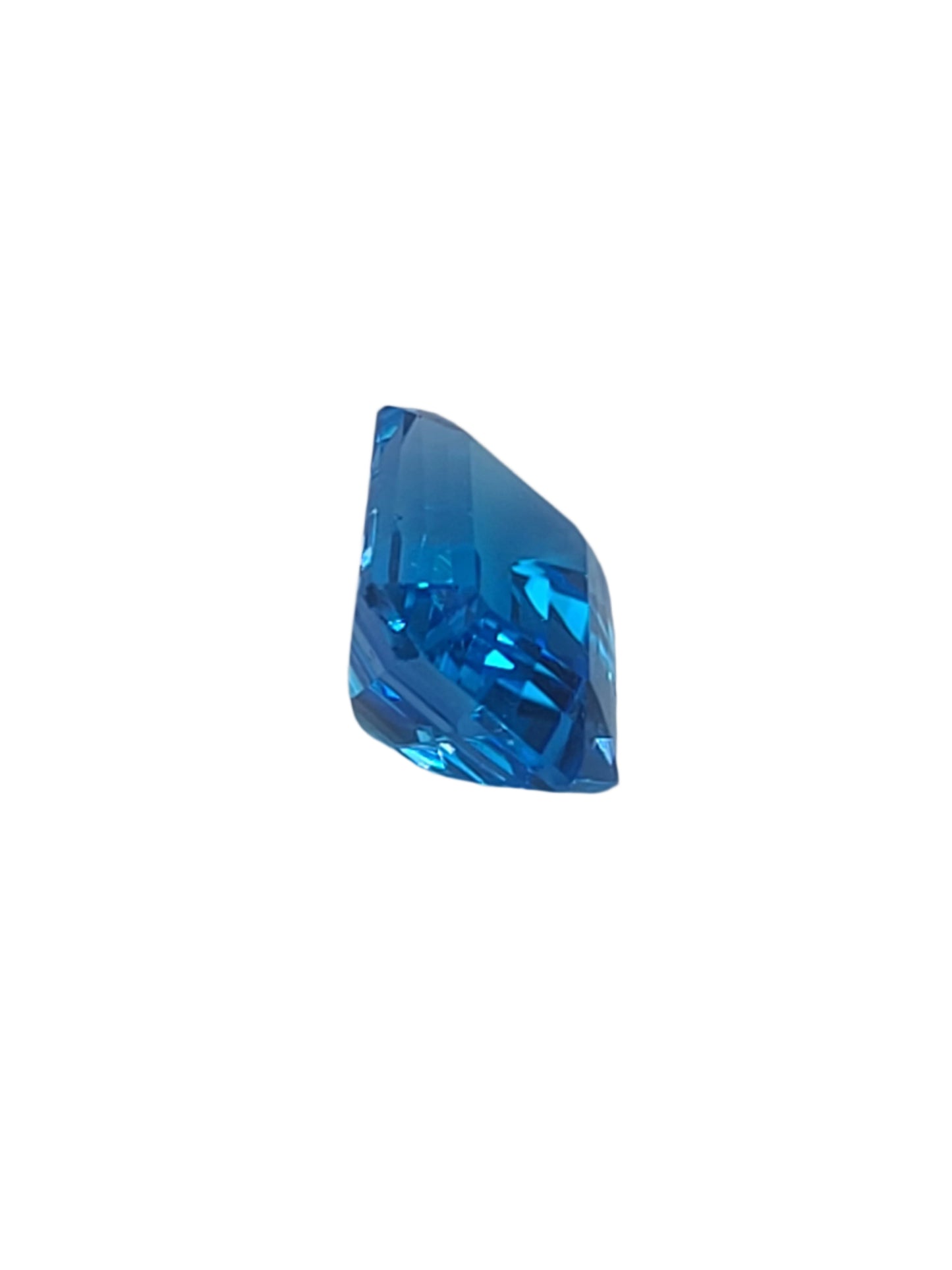 8.95ct ETW Natural Swiss Blue Topaz Gemstone - Emerald Cut